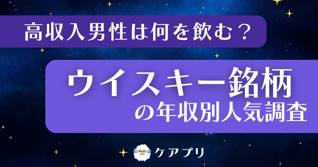 高収入男性は何を飲む？ ウイスキー銘柄の年収別人気調査
